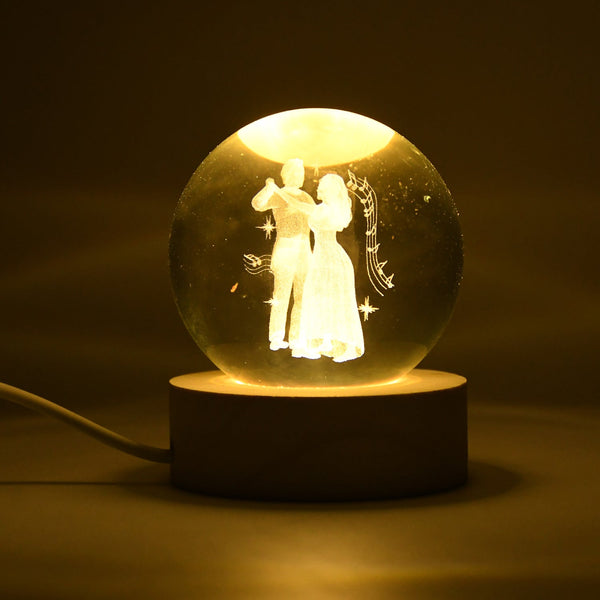 3D Crystal Ball lamps With Base (1 Pc)