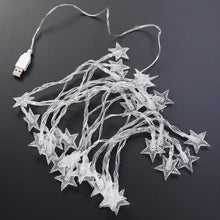 USB Powered 20 LED Decorative Star String Fairy Lights