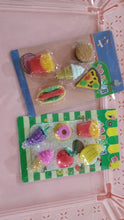 3D Food Fancy & Colorful Erasers – Cute Novelty Eraser Set for Kids & School Prize (1 Set / Mix Design & Color)