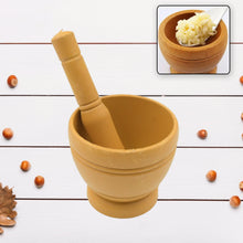 7193  Mortar And Pestle Set For Spices Okhli Masher Khalbatta Kharal Mixer Natural  Traditional Grinder And Musal Well Design For Kitchen Home Herb